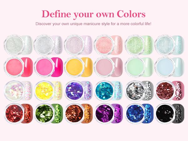COSCELIA Acrylic Nail Kit for Beginners | Nude Acrylic Powder, UV Gel Polish & Glitter Decorations | Complete Gift for Women COSCELIA Acrylic Nail Kit for Beginners | Nude Acrylic Powder, UV Gel Polish & Glitter Decorations | Complete Gift for Women