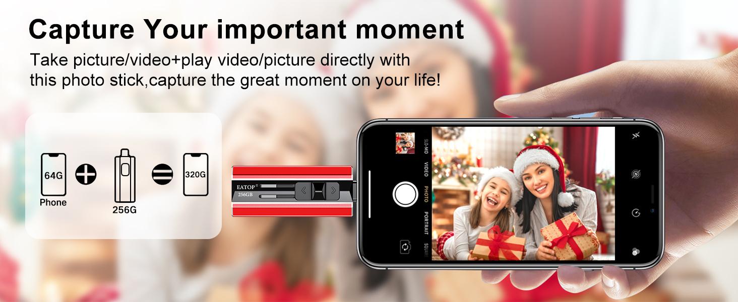 EATOP USB 256GB 512GB 1TB Flash Drive Intended for iPhone iPad, Memory Stick Storage for Photos and Videos Backup, Compatible with iPhone iPad Android PC, Plug and Play, No Application Required (1 PACK) EATOP USB 256GB 512GB 1TB Flash Drive Intended for iPhone iPad, Memory Stick Storage for Photos and Videos Backup, Compatible with iPhone iPad Android PC, Plug and Play, No Application Required (1 PACK)