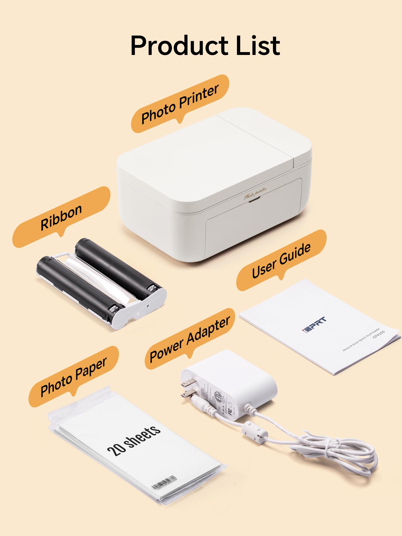 4x6 Wireless Photo Printer for Kids - Instant Prints with 4PASS Technology & AR Video Feature, Portable & Compact, Perfect for Scrapbooking, Baby Shower Gifts, Parties, and Journals