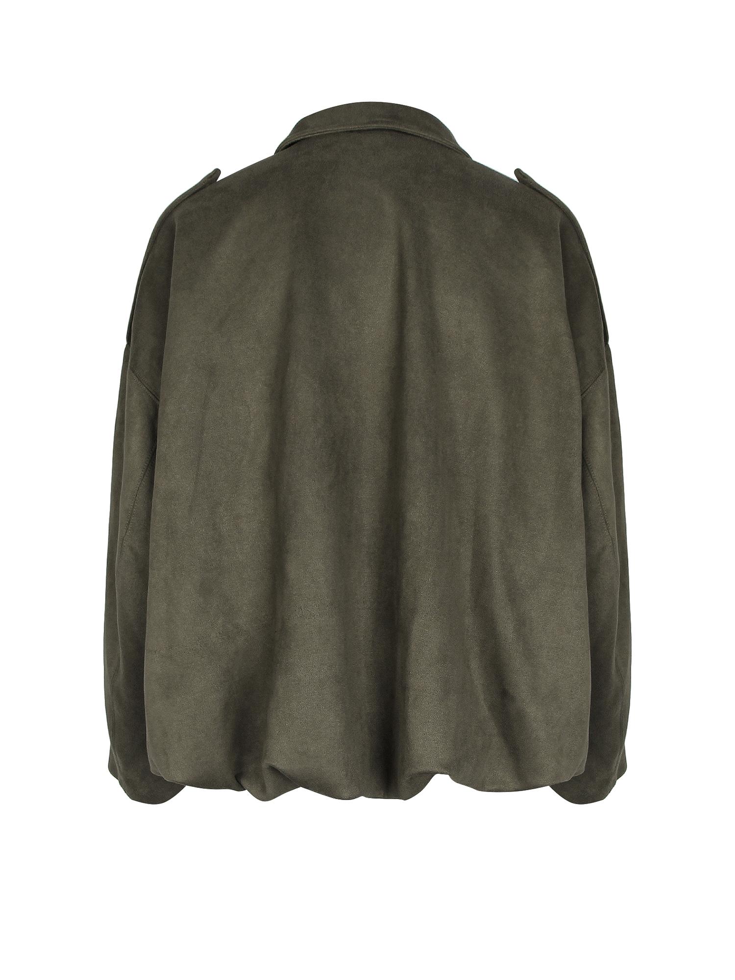 Women Solid Fall Winter Long Sleeve Loose Jacket Ladies Daily Casual Outfit Vintage Coat
