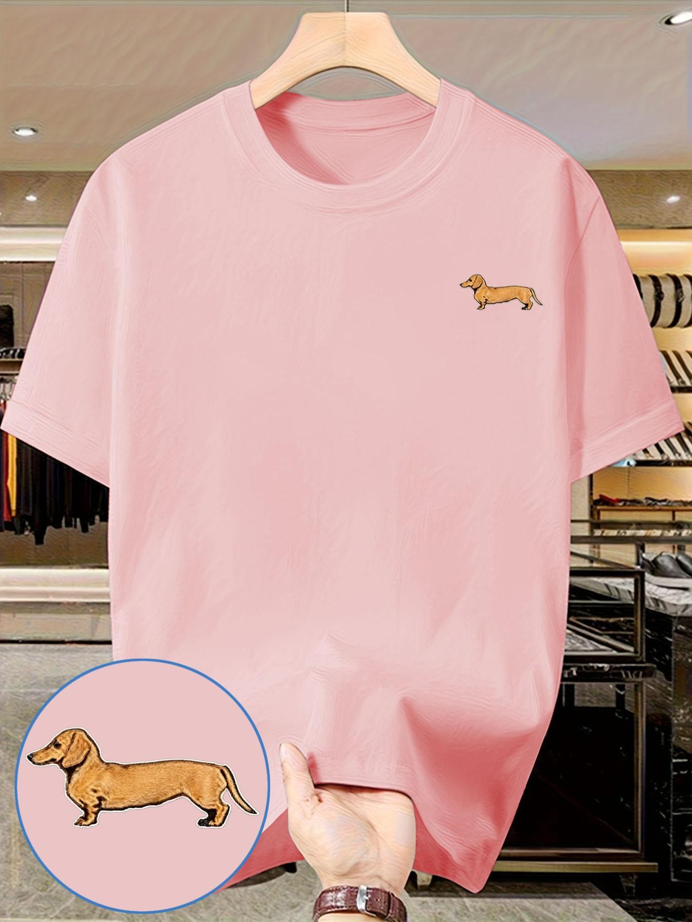 Classic Hot Dog Print T-Shirt, Men's Casual Slim-Fit Short Sleeve Top, Trendy Streetwear for Daily Wear, Comfortable & Stylish Design