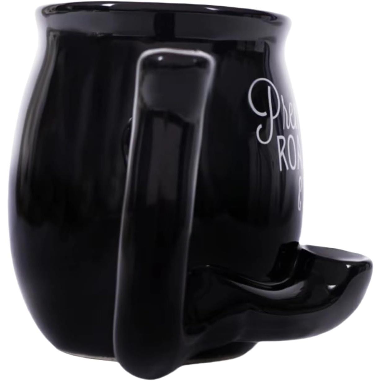 Coffee Mug Novelty Ceramic Coffee Pot Shaped Cup with Handle | microwave safe, includes filters, ideal  for coffee lovers (Halloween, Thanksgiving, Christmas, etc.), black