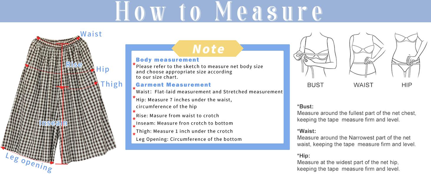 Chouyatou Women's Cotton Linen Pants Elastic Waist Plaid Gingham Wide Leg Capri Palazzo Pants SpringStatements