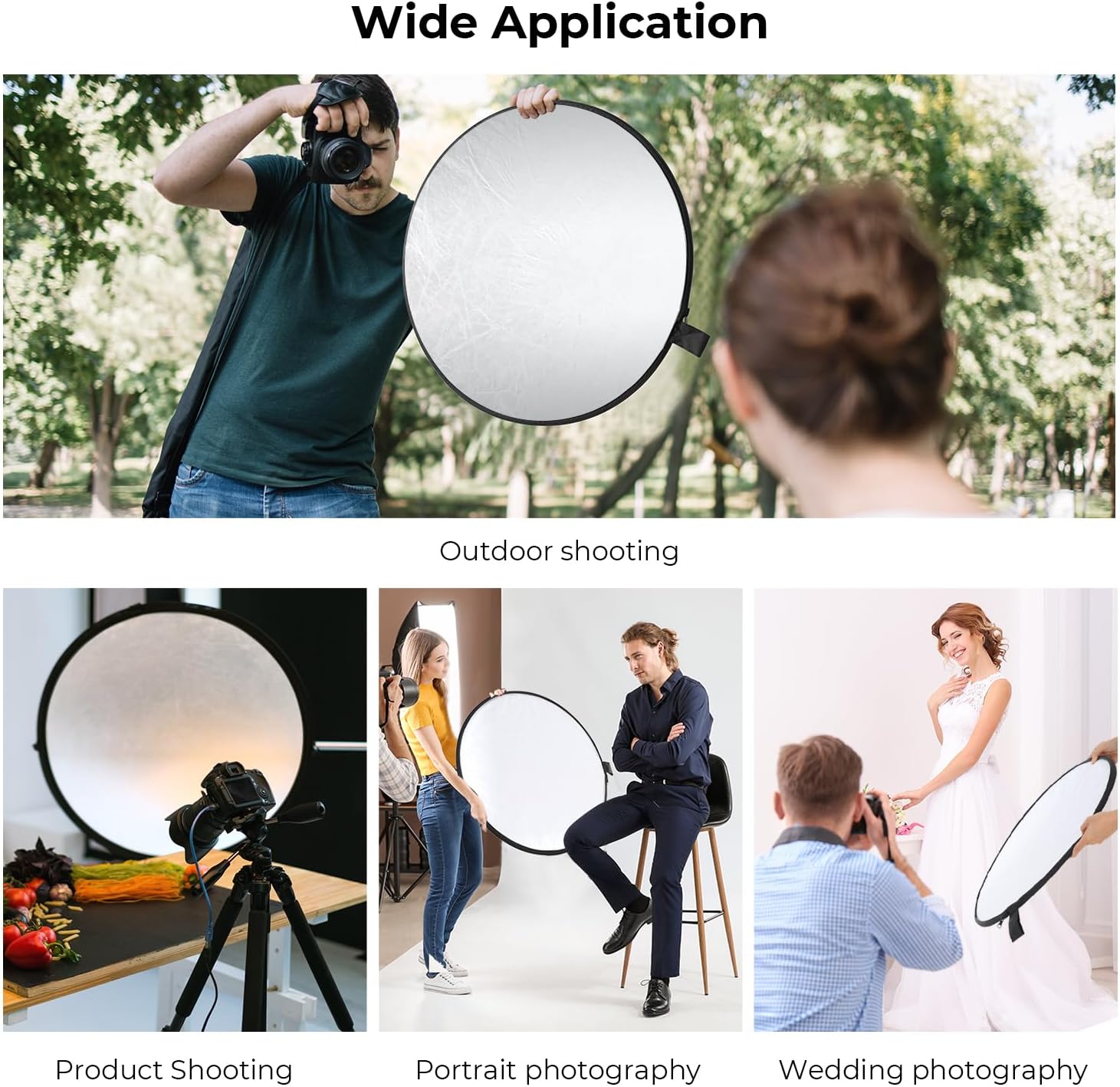 5-in-1 Reflector, 30cm/60cm/80cm, Beauty Soft Light Board Photography Reflector, Portable Fable Softbox, For Photography, Suitable for Studio Use