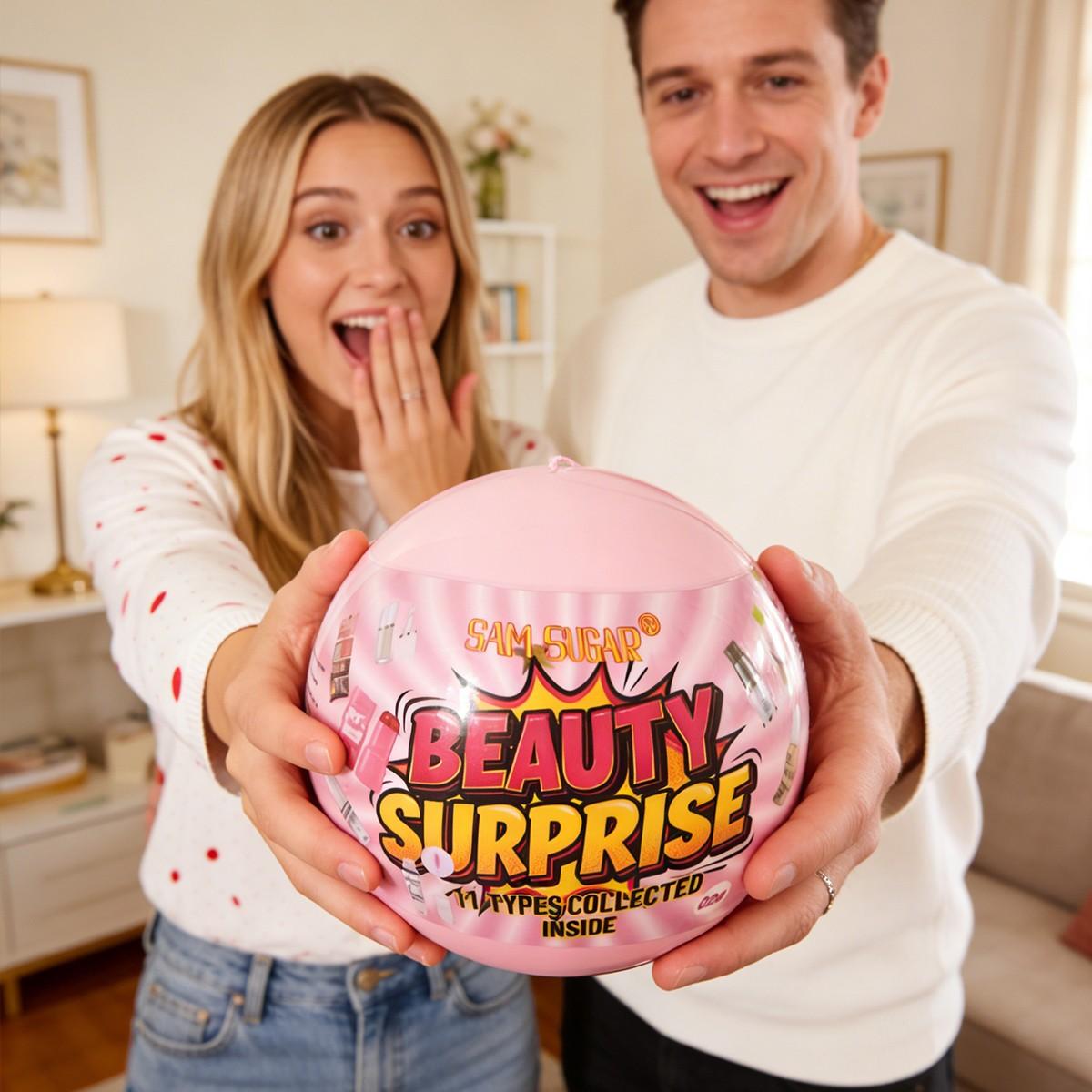 Valentine's Day Makeup Ball Set, Multi-Function Festive Beauty Kit, Perfect Gift, No Alcohol or Aerosol, Not Flammable Liquid