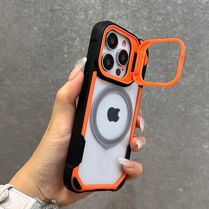 Premium Transparent Protective Case for Iphone 17 16, 15, 14, 13 Pro Max Air Plus, Featuring Magnetic Attachment And a Camera Lens Stand  Compatible with Magsafe