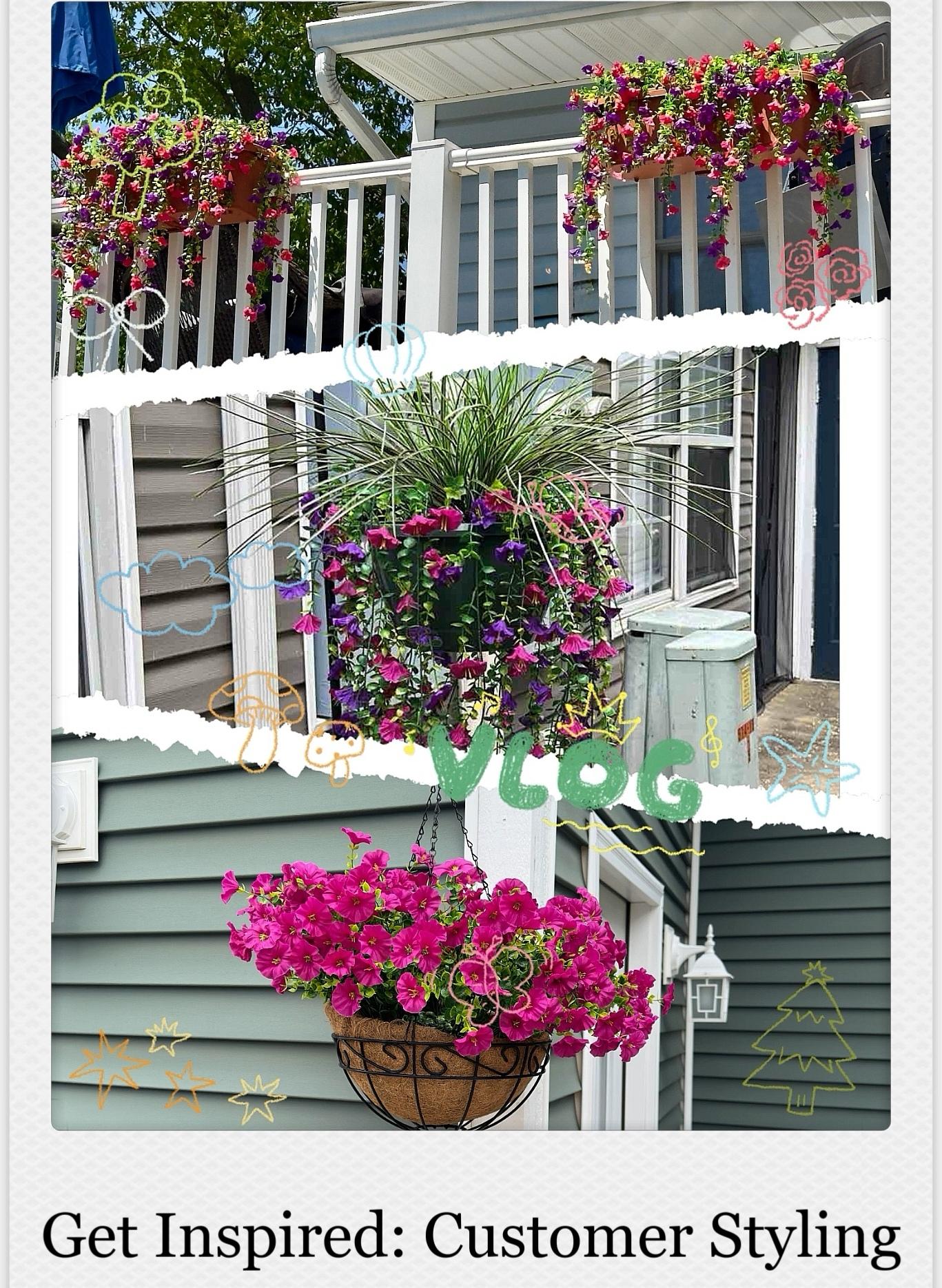 2/4/6Pack Artificial Morning Glory Vine, Faux Flower, Spring/Summer Decoration Decorative Flowers for Home Party Wedding Outdoor Yard Wall Hanging, Ornaments, Mother's Day Gifts 2/4/6Pack Artificial Morning Glory Vine, Faux Flower, Spring/Summer Decoration Decorative Flowers for Home Party Wedding Outdoor Yard Wall Hanging, Ornaments, Mother's Day Gifts