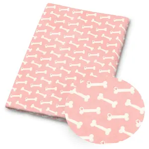 1-Pack Polyester Fabric with Dog Paw Print - 59×19.68 inches (150×50 cm) Pre-Cut Fabric - Ideal for DIY sewing, scrapbooking, tablecloths, and crafts