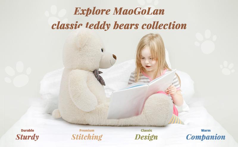 MaoGoLan 4ft 5ft 6ft Giant Teddy Bear Stuffed Animal Big Teddy Bear Stuffed Bear Baby Shower Life Size Large Teddy Bear for Girlfriend Boyfriend Wife Children, For Birthday,  Wedding party, Anniversary  #dealsforyoudays