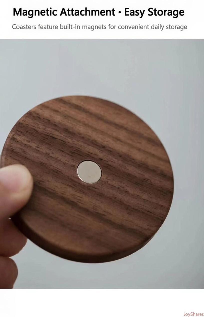 5pcsCreative Snail Shaped Coaster Set, Made Of North American Black Walnut Wood, Heat Resistant Wooden Drink Mats With Exquisite Cute Design For Coffee Table Indoor Household Daily Drink Placement