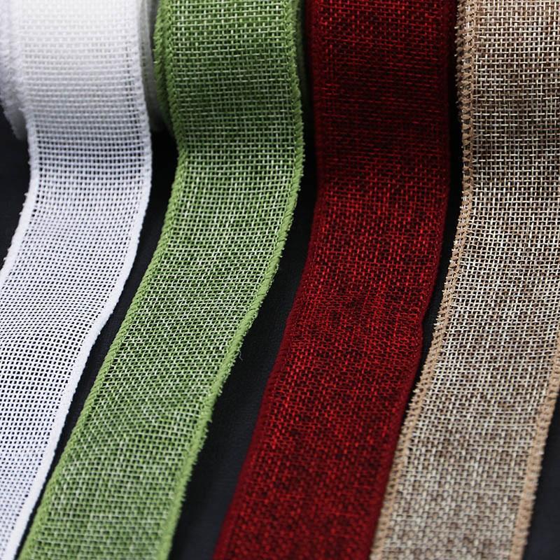 Hemp Ribbon for Large Bows and Wreaths, Imitation Hemp Ribbon, 4cm Width, 5m Length, Perfect for Christmas Tree Decor, Gift Wrapping, Tie Bands