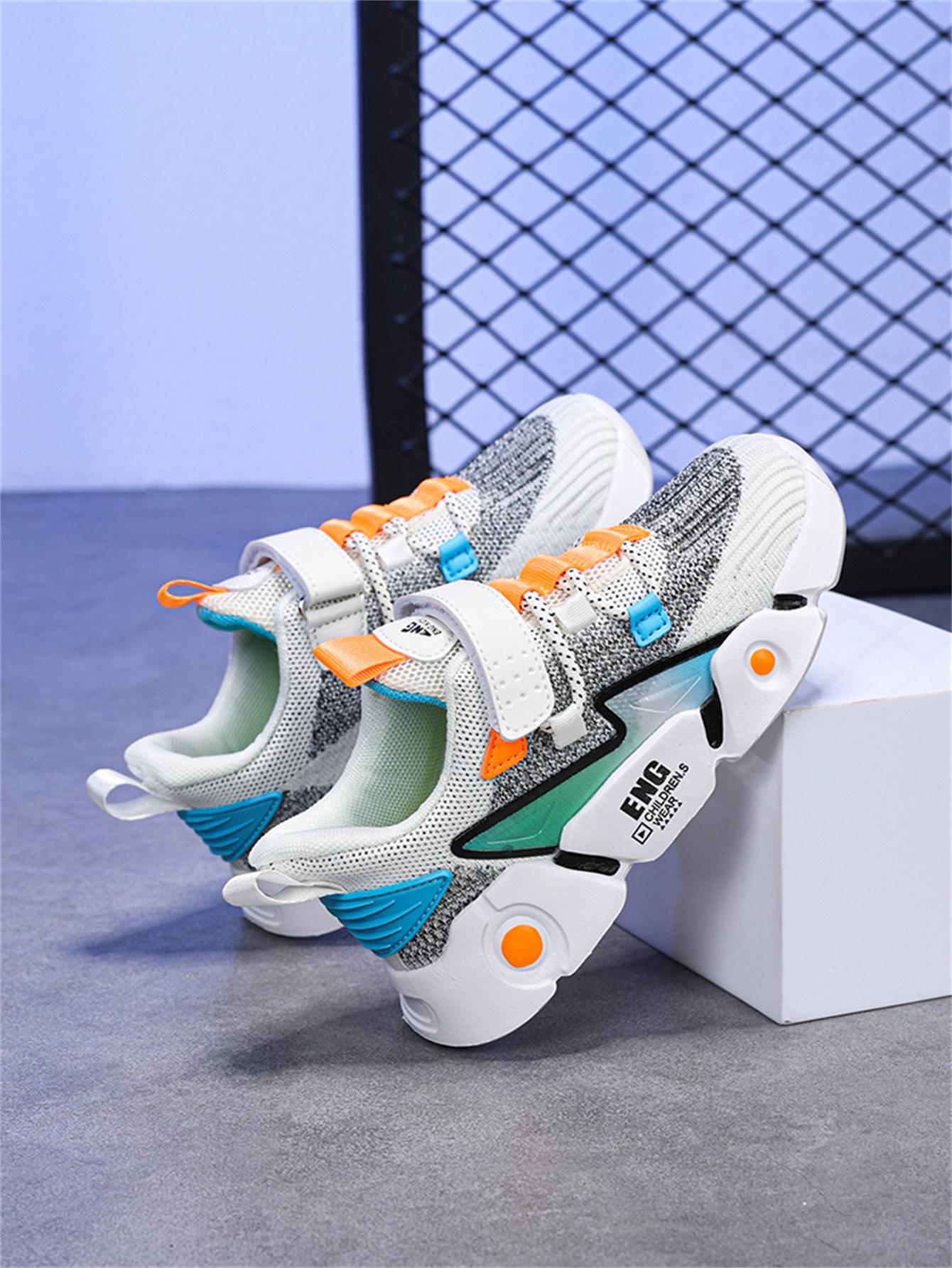 Boys Girls Trendy Gradient Color Classic Fashion Casual Shoes, Campus Lightweight Comfort Outdoor Sports Shoes, PU Leather Eva Sole