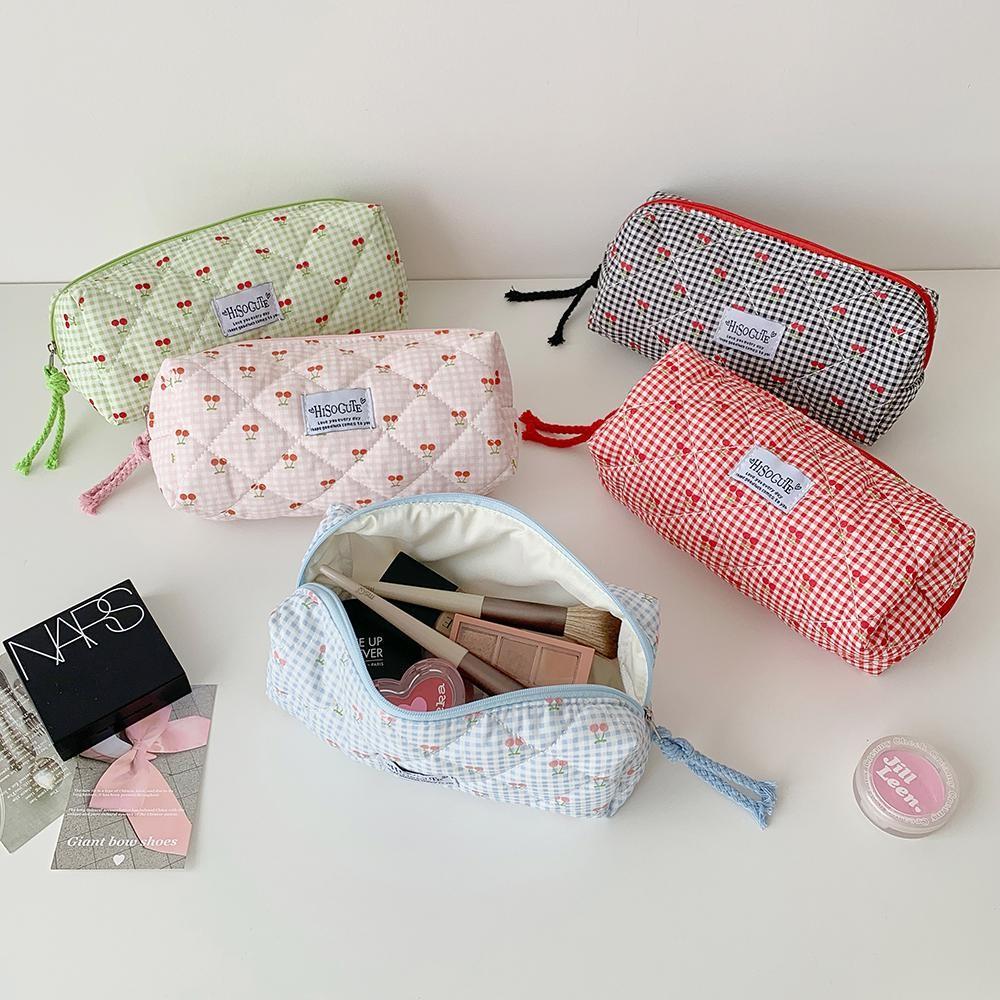 Cute Cartoon Cherry Pencil Case, Portable Stationery Organizer Bag, Adorable Cosmetics Storage Pouch, Ideal for Students