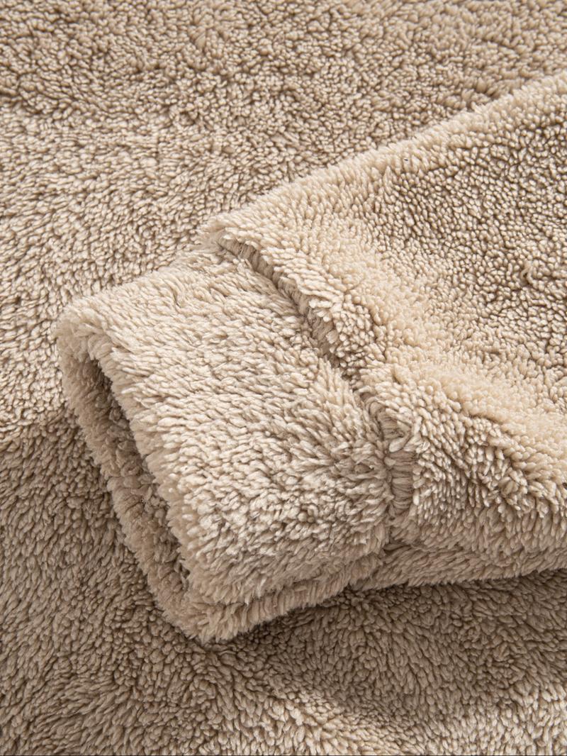 Men's Colorblock Fleece Hoodie Sweatshirt with Pockets, Cold Weather Warm Casual Sports Jacket, Men's Fashionable Pullover