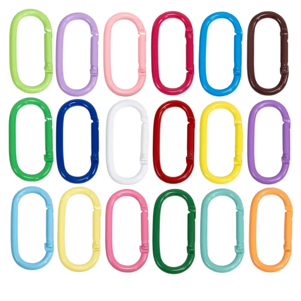 Unisex 33pcs Colorful Metal Paint Keychains - Resin DIY Crafts Key Rings, Pendant Accessories for Jewelry Making