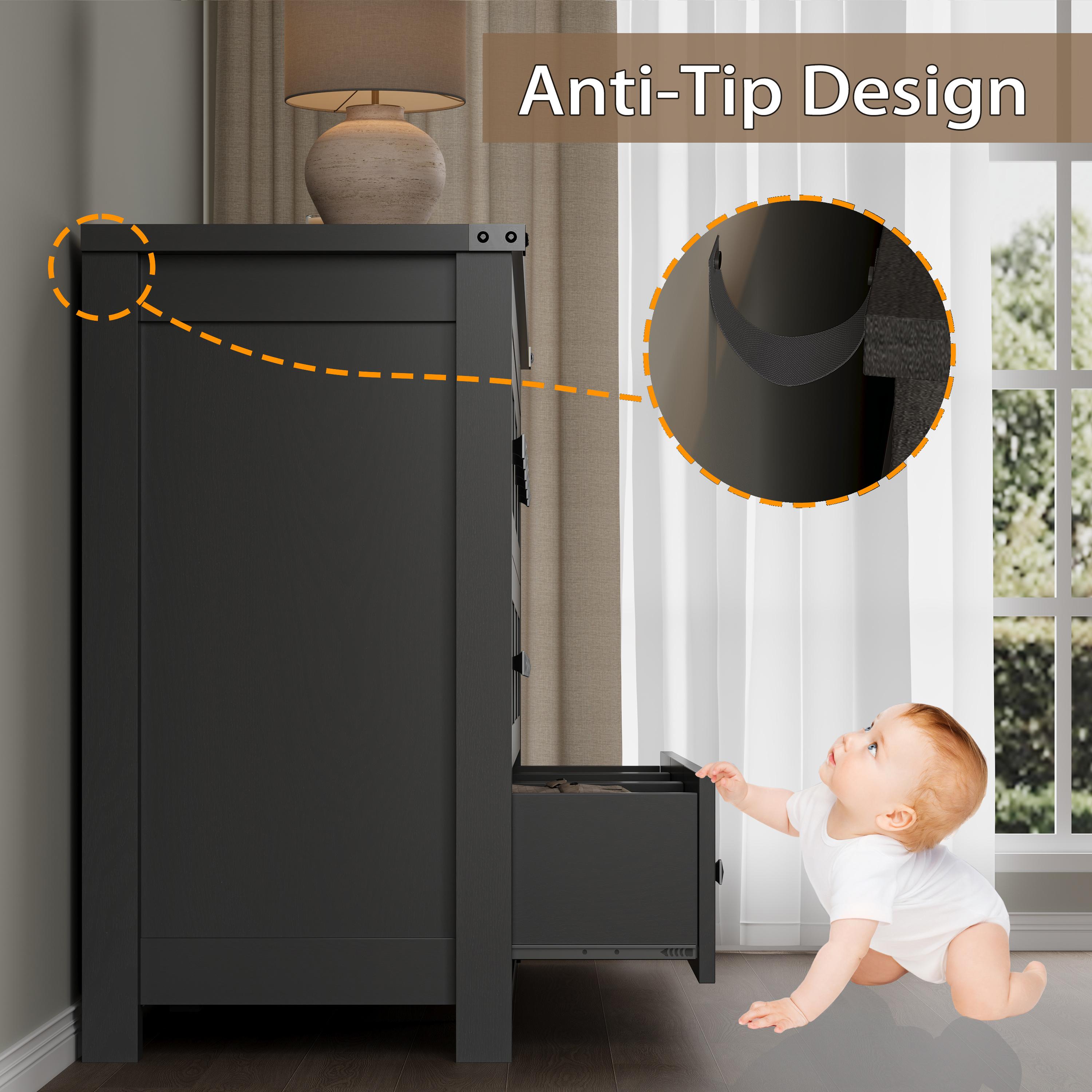 Dresser for Bedroom with 9 Drawers, Farmhouse Wood Chest of Drawers, Wide TV Stand Closet Storage Furniture with Metal Handle, Modern Clothes Organizer for Hallway, Living Room, Entryway, White