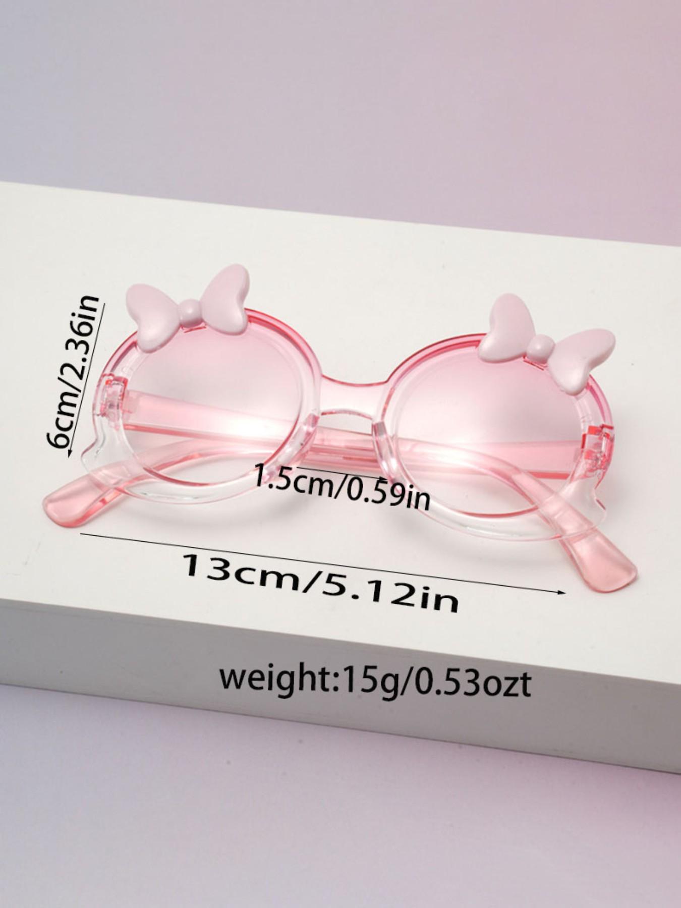 Women's Fashion Butterfly Knot Glasses, Round Frame, Gradient Colors, Multiple Color Options, Perfect for Parties, Travel, College