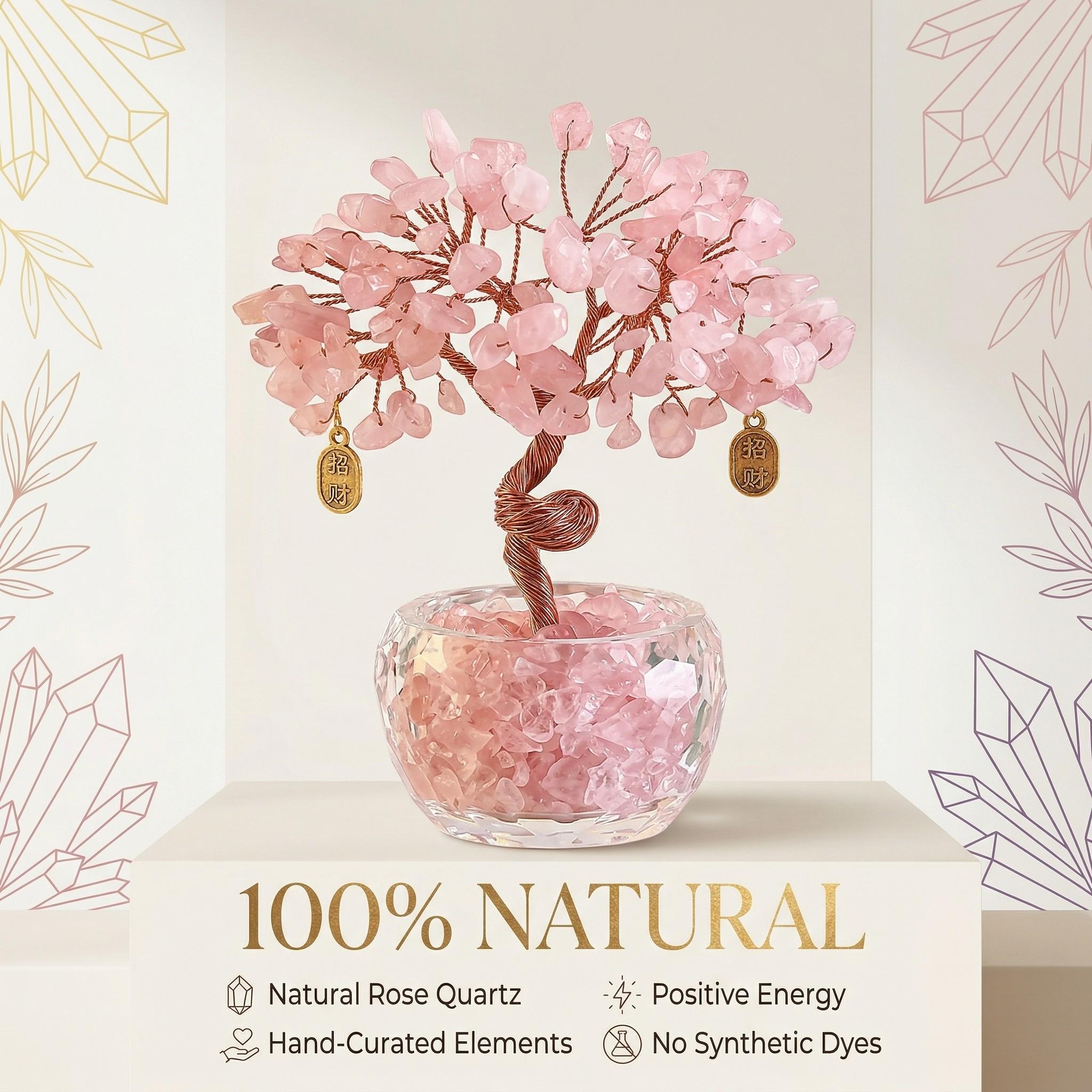 Crystal Potted Plant, Money Tree, Crystal Micro Landscape, Wealth Attracting Ornament, Home Decor, Car, Office Desk, DIY Birthday Gift