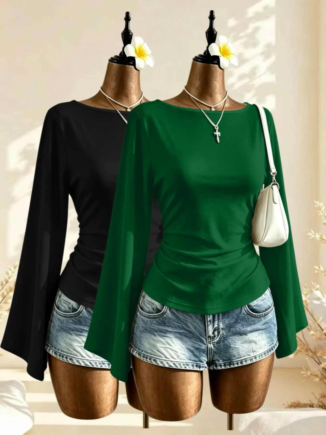 Black + Sage Green