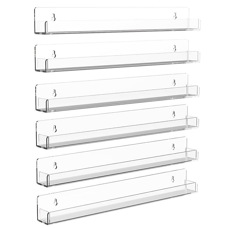 Transparent acrylic glass storage rack, designed for nail polish display, with 3, 6, 9 or 12 compartments, suitable for salons, retail stores and dressing rooms, Clear Display Stand
