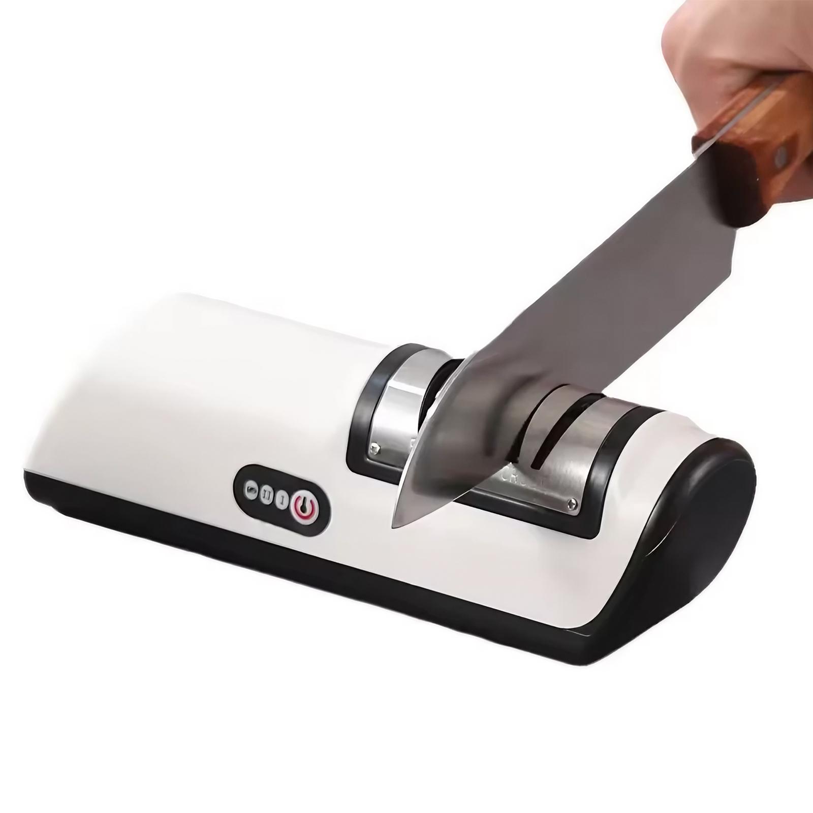 Professional Two-Stage Electric Knife Sharpener, Fast Sharpening Polishing Multi-Functional Kitchen Tool, Efficient Repair for Kitchen Knives