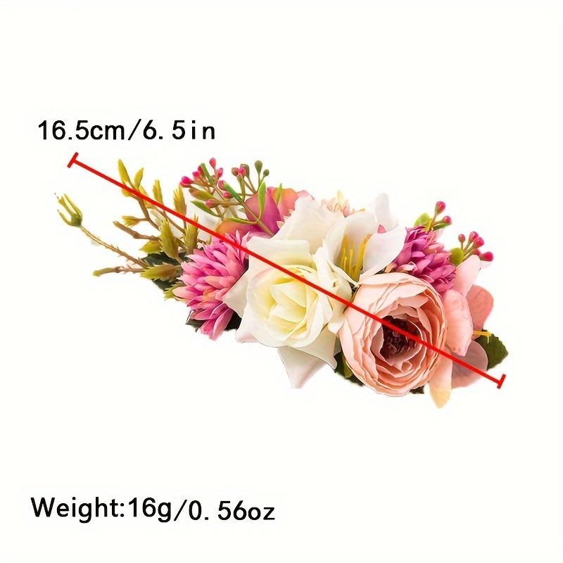 Unisex New Style Faux Fabric Comb with Floral Accents - Leisure Outdoor Accessory for Brides, Perfect for Bride Look & Seaside Vacation Hairstyles