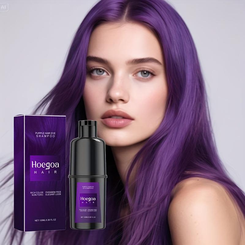 Red, purple, dazzling hair shampoo - gentle formula that does not harm hair quality, moisturizes and softens sensitive scalp, suitable for both men and women, Christmas, Halloween, autumn and winter ideal gifts