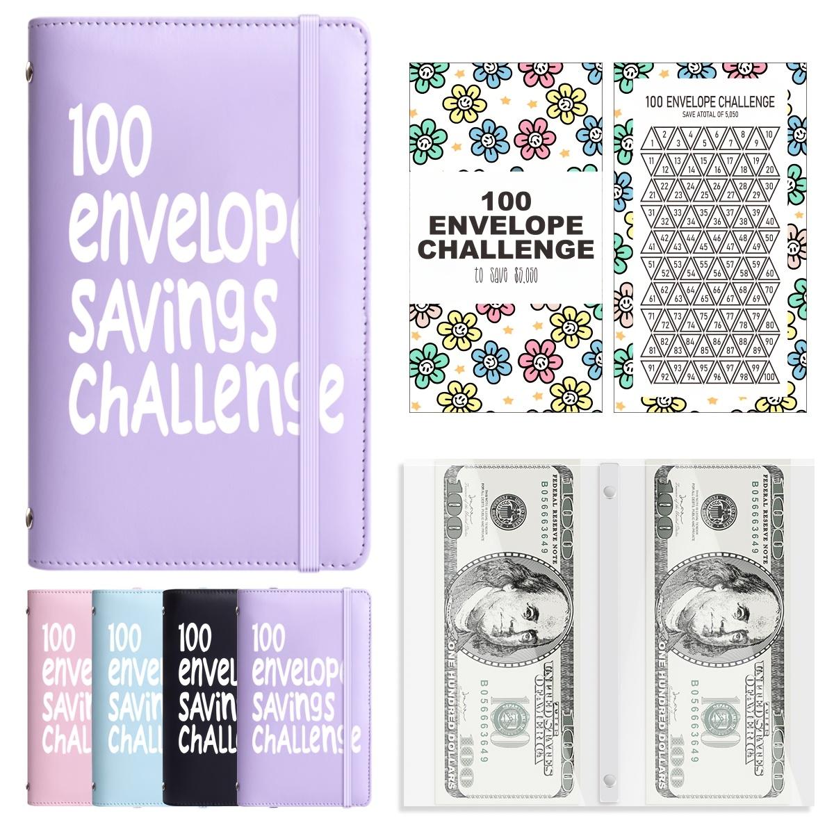 100 Days  Saving Challenge Coin Envelope BudgetStorage Book - Binding Covers With Daily Savings Tracker,Habit-Forming System, And Cash Savings Goal Of $5050Develop A Consistent Savings Habit