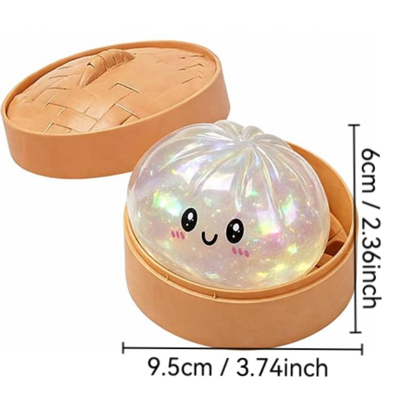 Colorful Stress Relief Sensory Toy Set, Random Glitter Dumpling Soft Pack, Decompression Squeeze, Party Favors and Collectibles, 2/4 Pieces