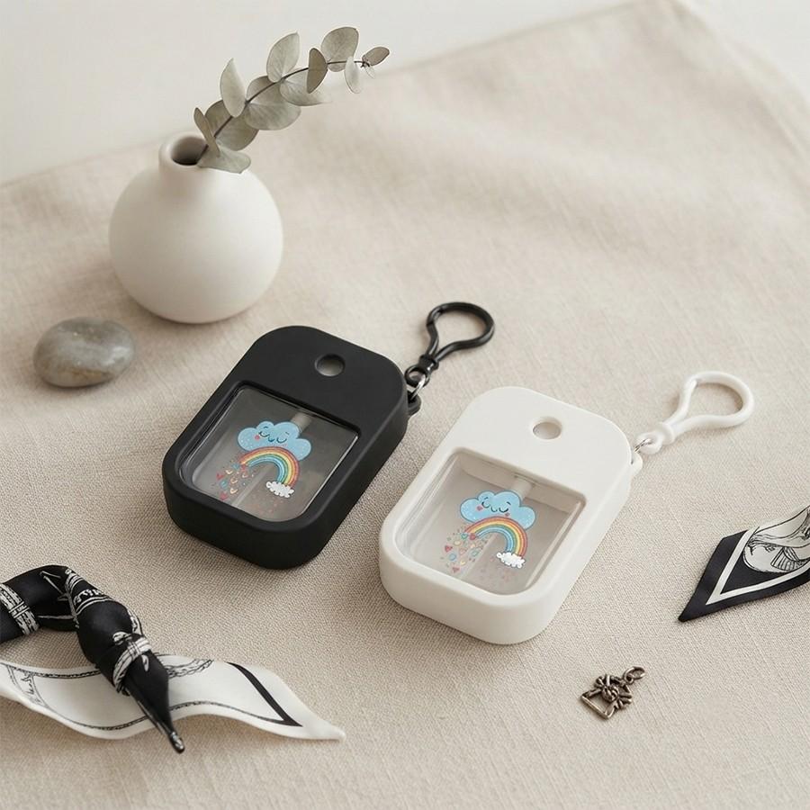 Cartoon Smile Cloud Rainbow Mini Spray Bottle Keychain, Leak-Proof Refillable Fine Mist Sprayer, Dispenser for Hand Soap, Perfume, Makeup Water, Portable Perfume Atomizer Travel Bottles, Makeup Tool