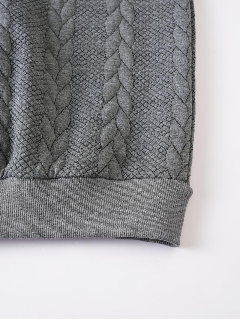 Men's Fall Winter Outfits Knitted Polo Neck Long Sleeve Sweatshirt for Daliy Wear, Old Money Zipper Half Button Design, Casual Versatile Trendy Simple Pullover,Essential for Man's Wardrobe.