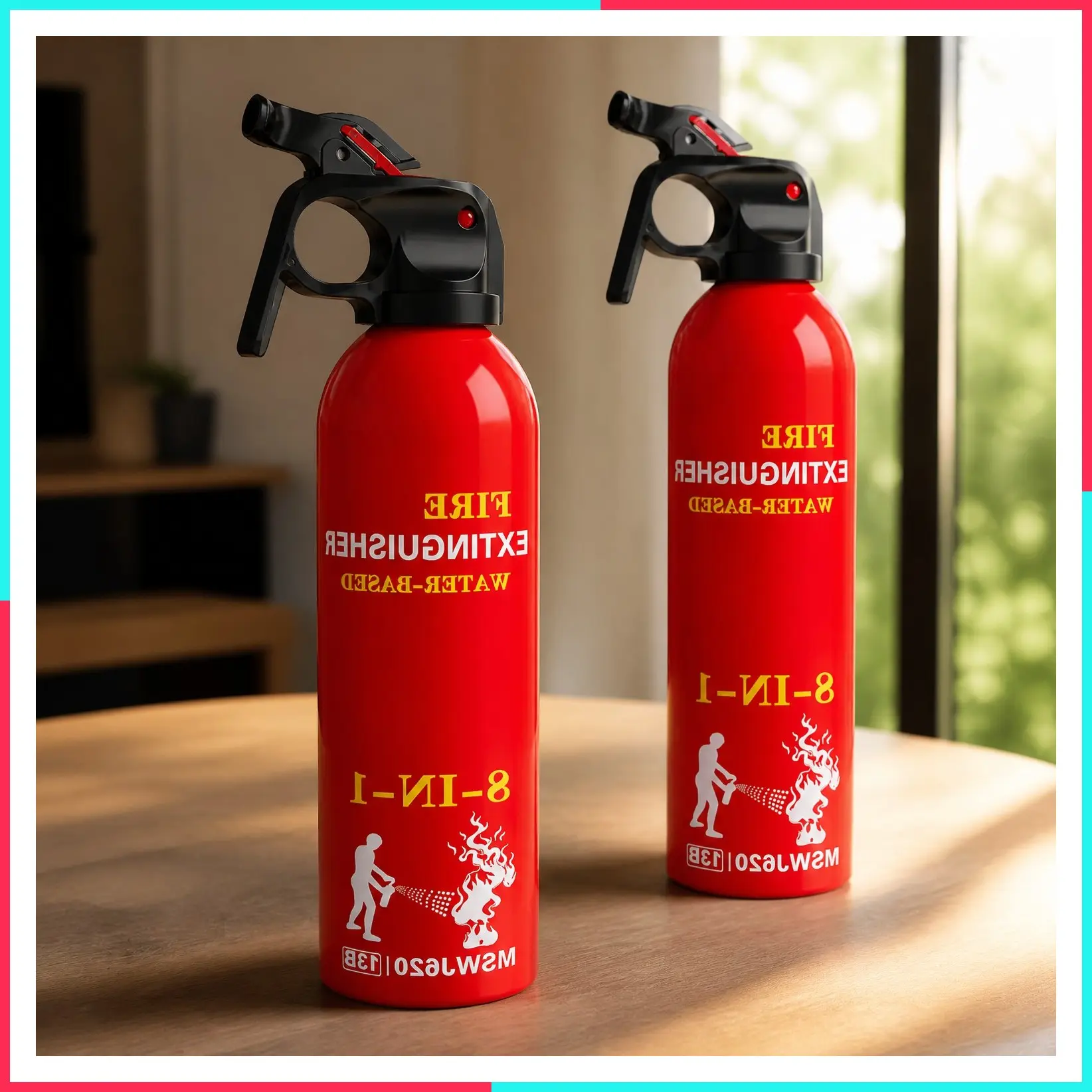 Portable 8-in-1 Water Based Fire Extinguisher for Home Car 2 Pack 21oz Each
