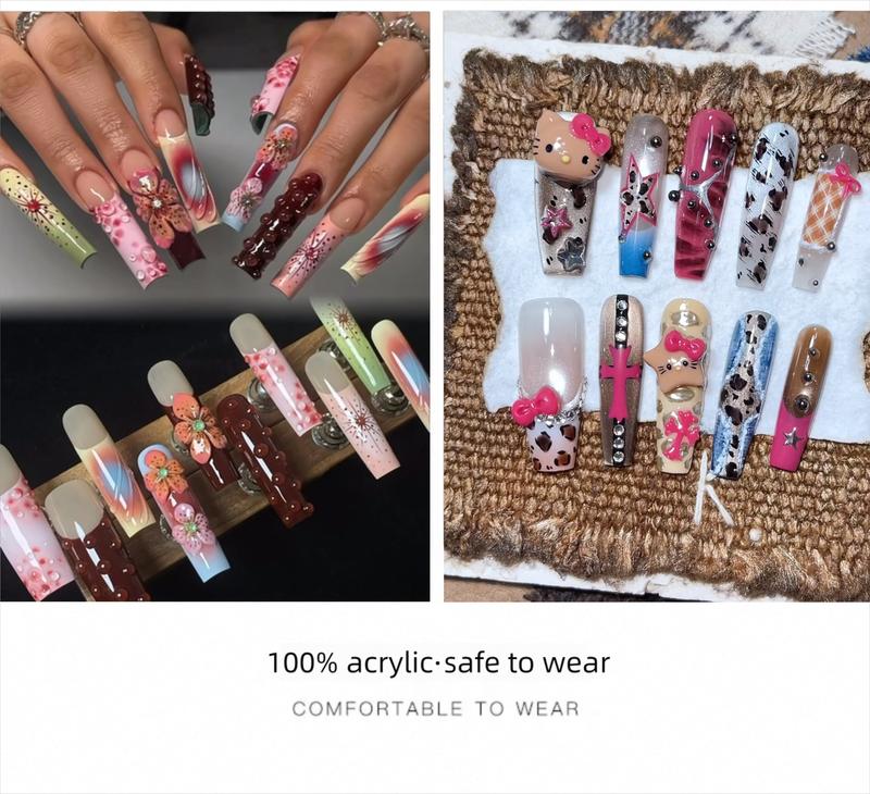 Nail Plus Handmade Retro Geometric Press On Nails, 10PCS Long Almond Acrylic Nails with White Blue Tortoise Shell Design & Gold Bead Rings, Reusable Nude Base Minimalist Nail Art Set for Women, Chic DIY Stick On Nails, Salon Quality Nail Plus Handmade Retro Geometric Press On Nails, 10PCS Long Almond Acrylic Nails with White Blue Tortoise Shell Design & Gold Bead Rings, Reusable Nude Base Minimalist Nail Art Set for Women, Chic DIY Stick On Nails, Salon Quality