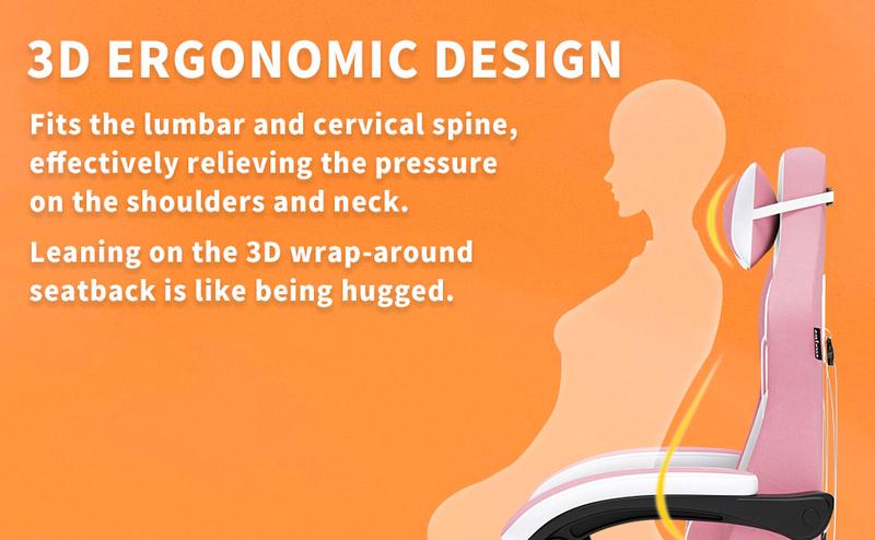 SUIKDA Gaming chair for home use, reclining office chair, student dormitory gaming chair, comfortable chair for long periods of sitting, height-adjustable office chair