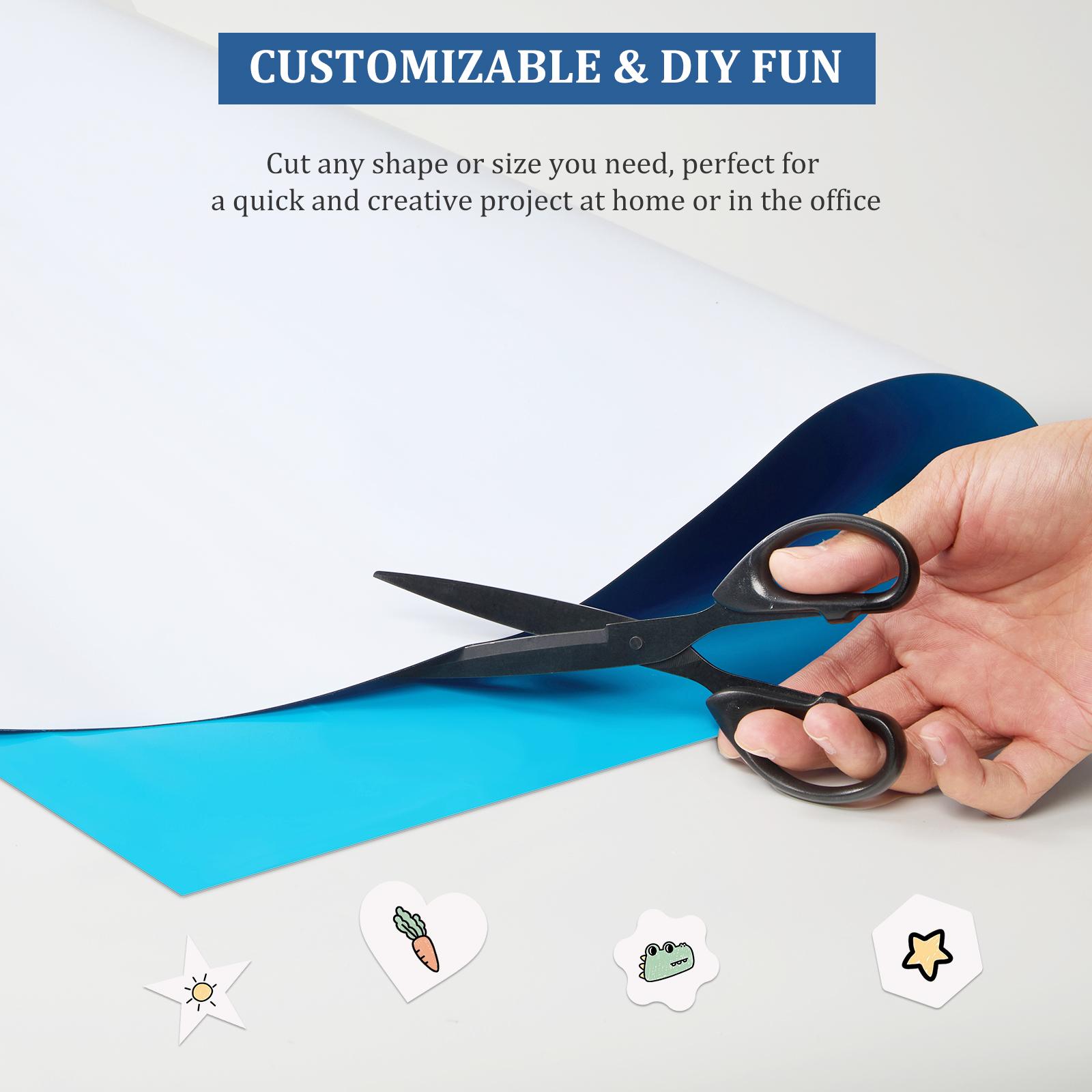 Self-Adhesive Dry Erase Magnetic White Board Wall Sticker, Removable Reusable Blackboard Wallpaper for Kids Home Office Use