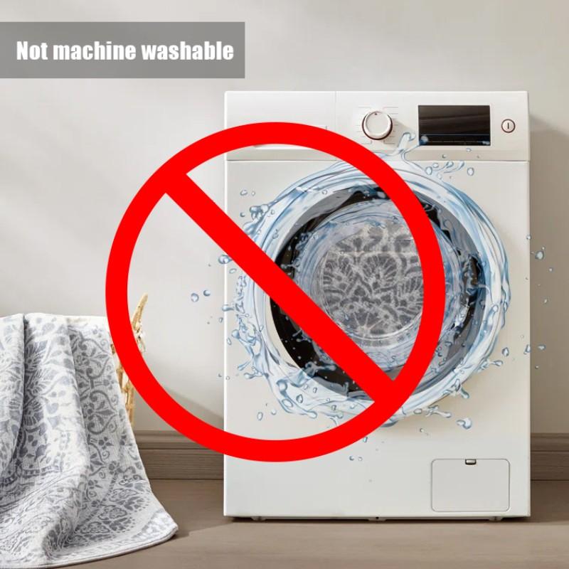 Vintage Cream Rose Shaped Rug, French Luxury Floral Living Room Bedroom Carpet, Soft Comfortable Mat for Coffee Table Sofa Tea Table Dressing Room