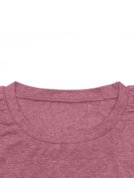 Women's Plain Drop Shoulder Long Sleeve Tee, Casual Basic Crew Neck T-Shirt for Fall & Winter, Women's Top for Daily Wear