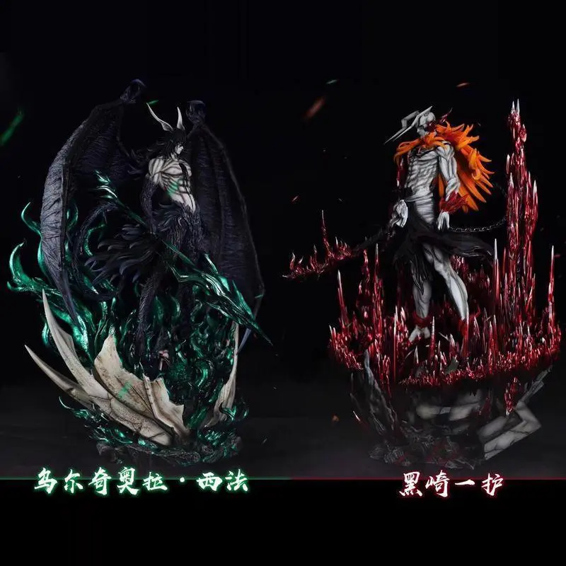 33cm Bleach Anime Figure Kurosaki Ichigo Ulquiorra Cifer Figures 1:1 Figurine Collection Desktop Models Toys Christmas Gifts
