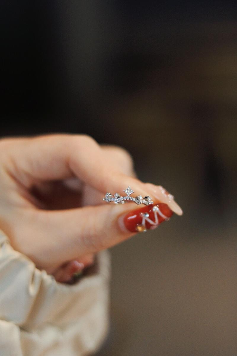 【#276 Princess】Princess Cut Synthetic Moissanite Wedding Ring Enhancer in 925 Sterling Silver