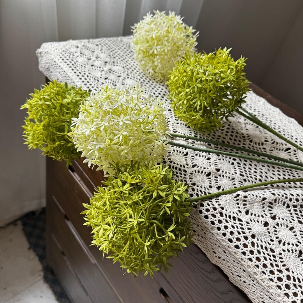 Hot Selling Single Onion Ball Artificial Flowers, High Quality Factory Direct Supply, Soft Decor for Living Room Wedding Decoration