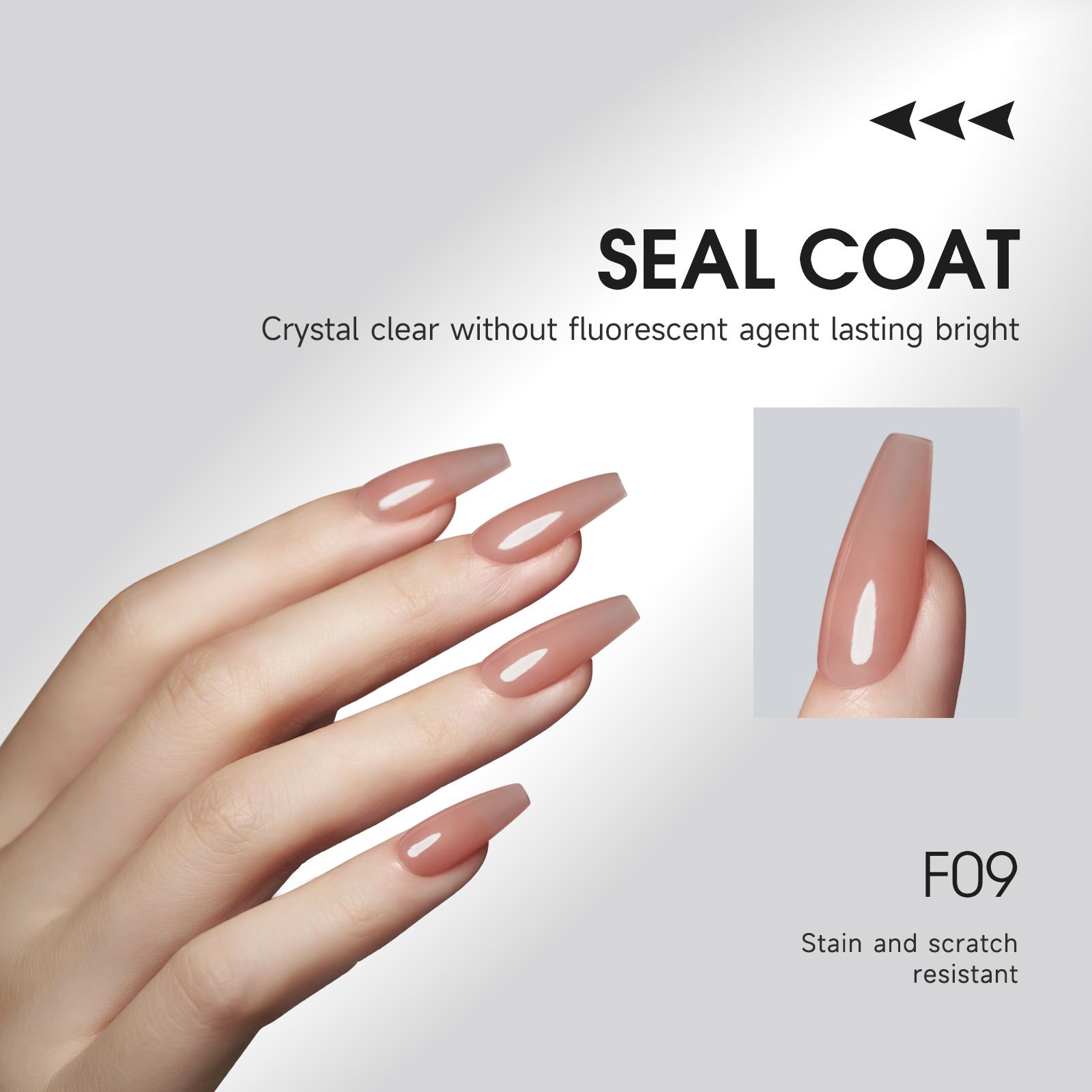 THREE COLOUR FISH Top Coat Base Gel & Nail Glue Set-2Pcs No Wipe Top Coat & Base Coat with 5 In 1 Nail Glue Shine Effect Long Lasting Soak Off Uv Light Lamp Diy Home for Women Girls