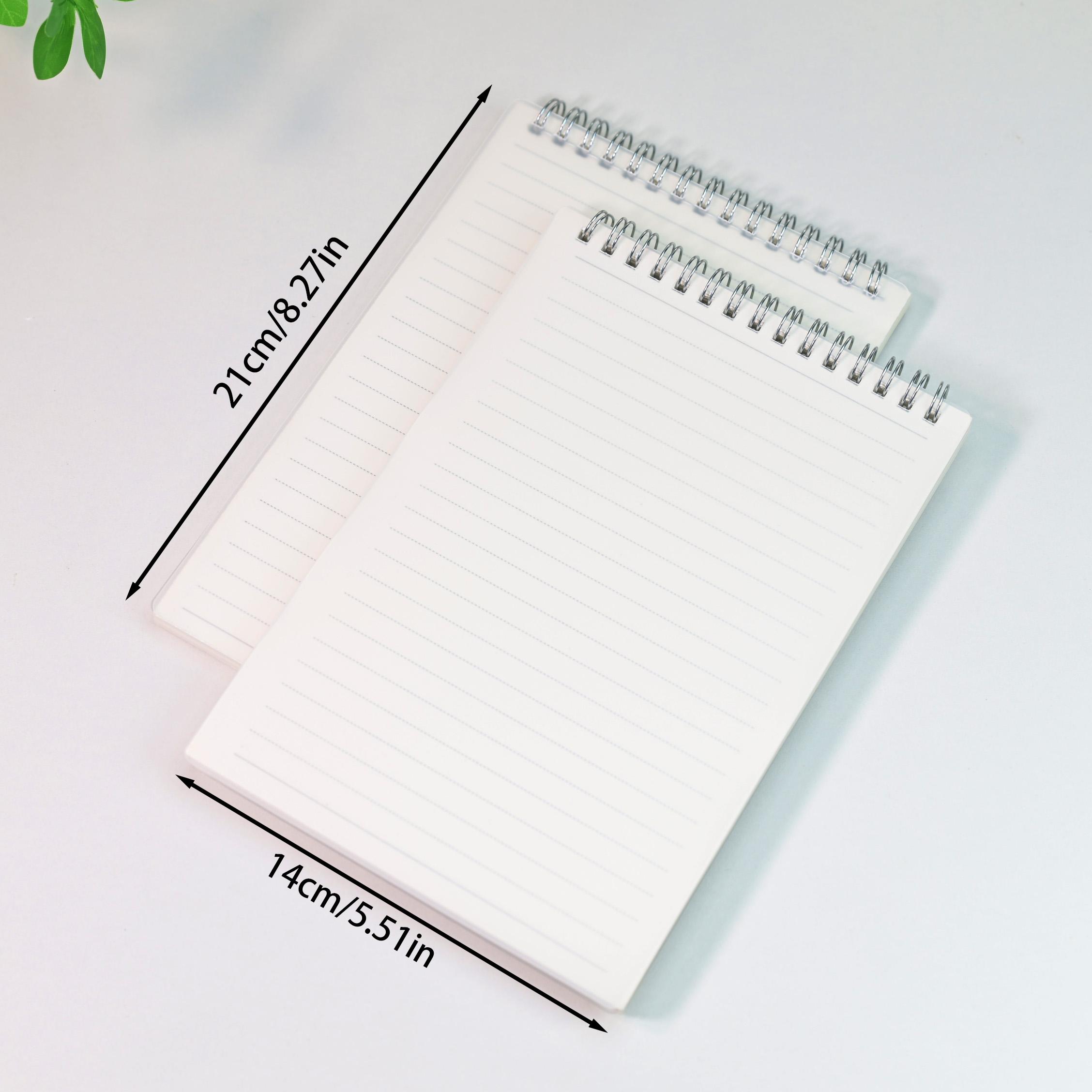 A5 Transparent Coil Notebook Set, 80 Sheets/160 Pages, Thick Lined/square/blank Notebooks, Ideal for Daily Diary, Office Notes, Academic Use