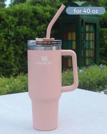 Pastel Color 14” Extra Long Silicone Replacement Straw for 40 oz Stanley Cup, Reusable Flexible Tall Giant Big Drinking Straw for Quencher Tumbler,1Gallon/64 oz Water Bottle,Hydro Jug-6 pack