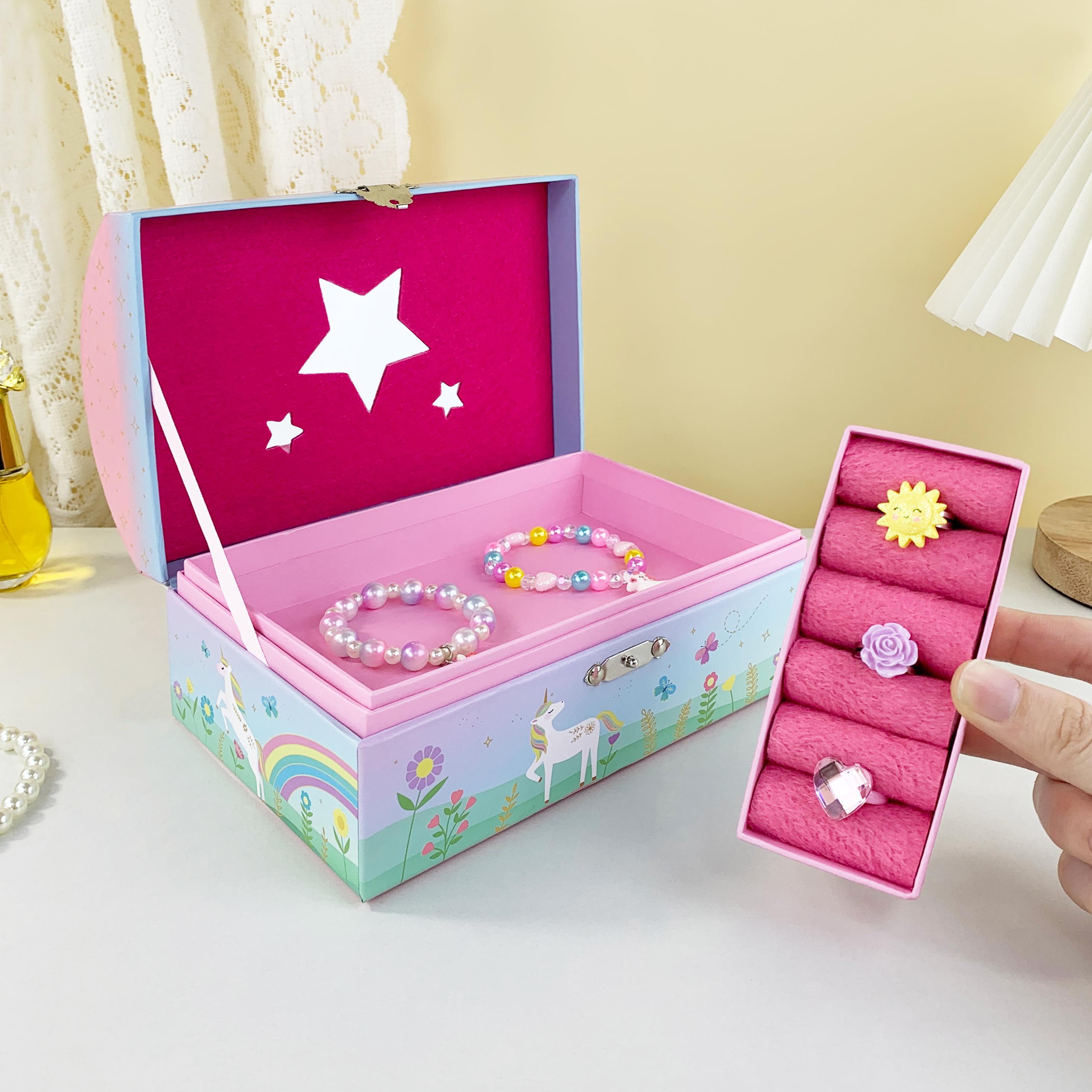 1pc Unicorn Pattern Arch-Shaped Storage Gift Box, Jewelry Organizer for Bracelets Earrings, Home Decor, Ideal for Valentine's Day Birthday Anniversary Mother's Day Christmas Gift Wrapping