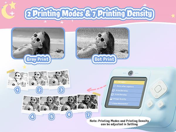 Instant Print Camera for Kids, HD Digital Camera, Christmas Birthday Gifts for Kids, Portable Toy Camera with 32GB SD Card & 3 Rolls Printing Paper