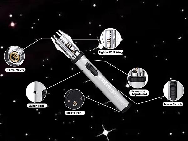 Torch Lighter, Lightsaber Torch Flame Lighter Gifts for Dad Grandpa Step Dad Papa, Birthday Gift Cool Gadgets for Men 2025 Kitchen Camping BBQ