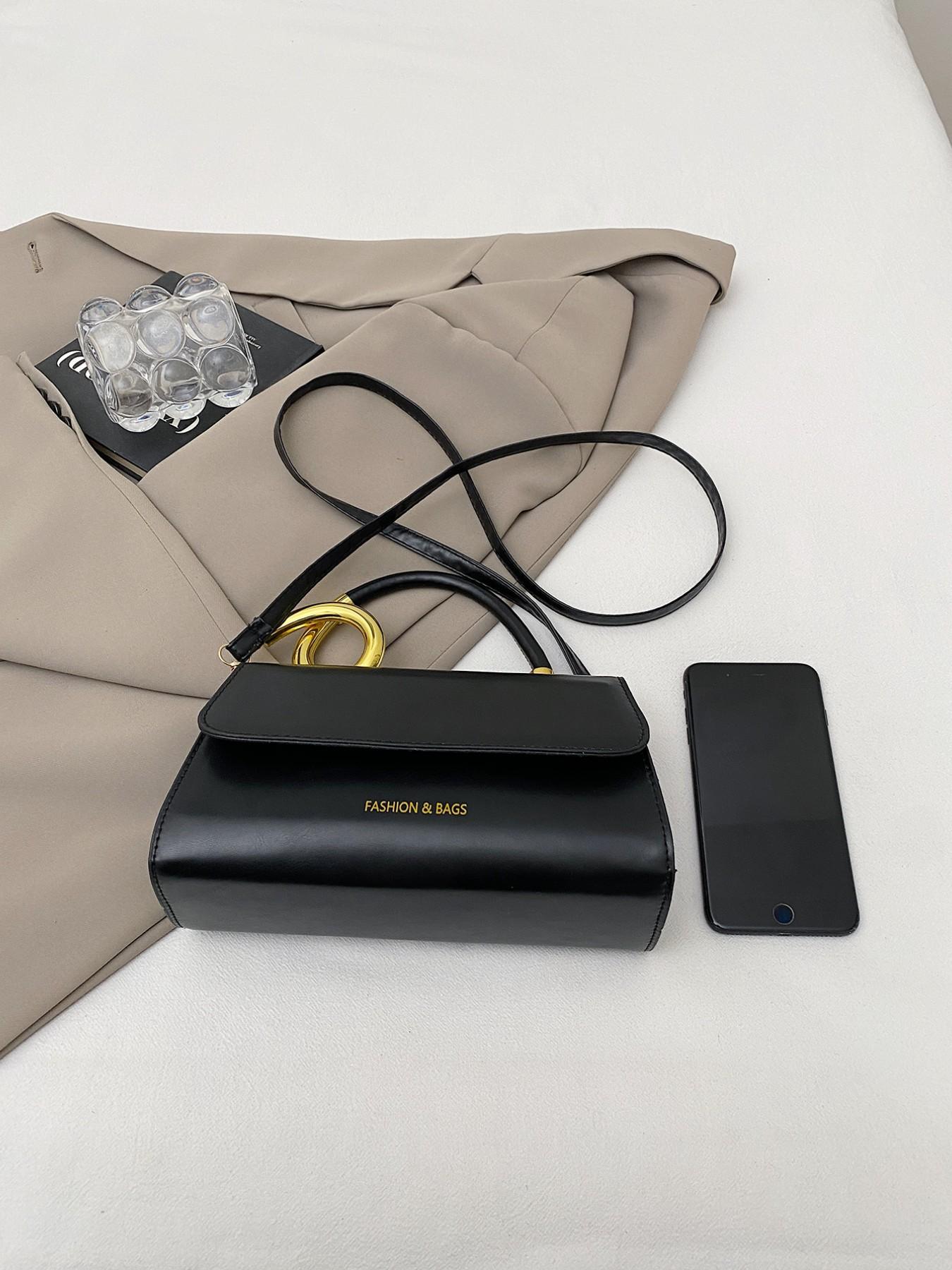 New Women's Handbag, Solid Color Flap Design, Elegant Small Square Bag, Crossbody Bag, Perfect for Office and Casual Outdoors Daily Use