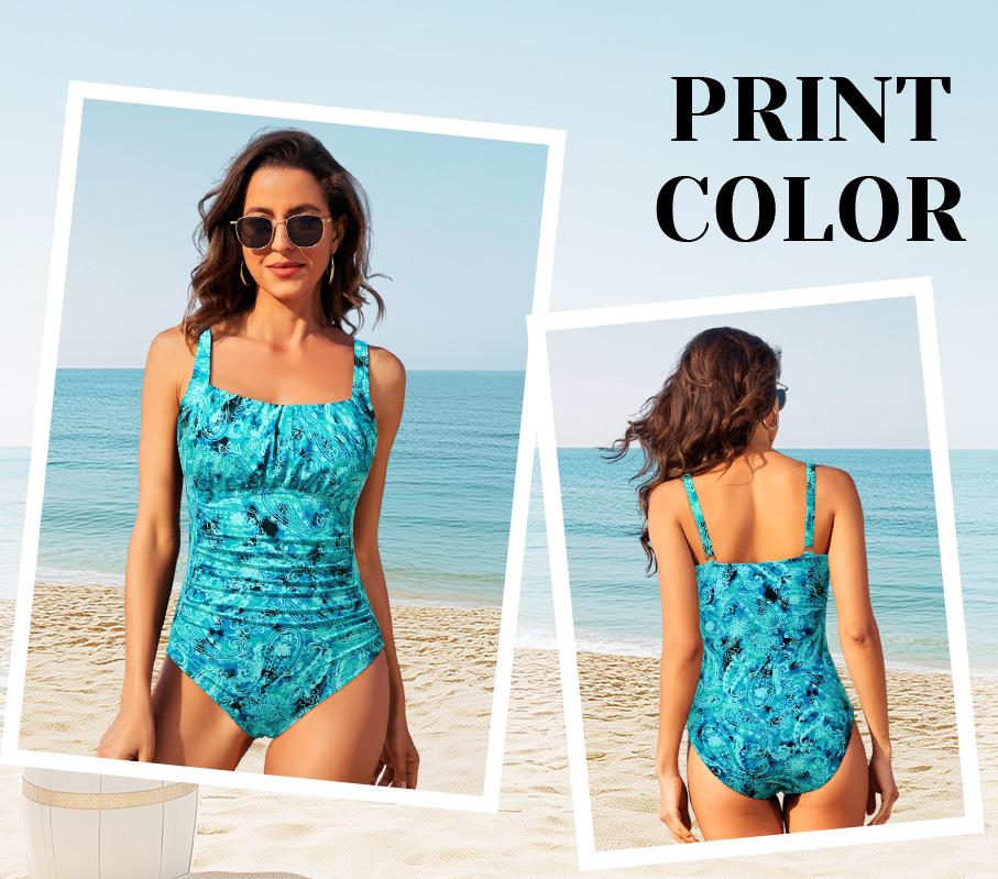 Aqua Eve One Piece Bathing Suit for Women Tummy Control Swimsuit Slimming Vintage Swimwear Aqua Eve One Piece Bathing Suit for Women Tummy Control Swimsuit Slimming Vintage Swimwear