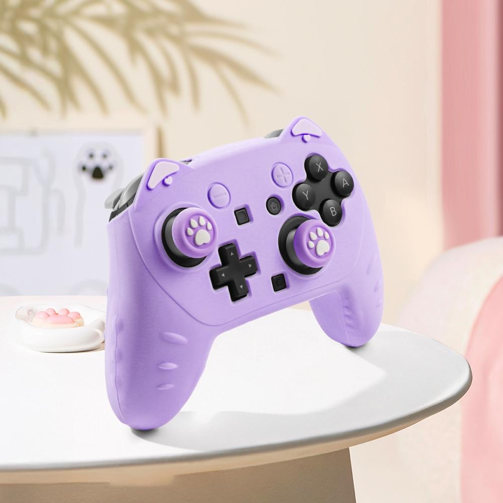 Compatible with For Switch 2 PRO controller silicone cases, For NS2 PRO cat-ear controller silicone protective cases, For NS2 game controller case accessories