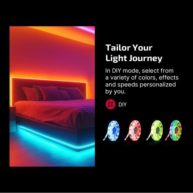 Olight Ostrip String Lights - 5 Meter Length, RGB Colorful Lighting, APP-controlled, Suitable for Family Business Holiday Celebrations